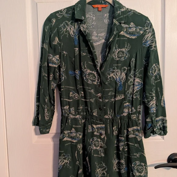 Modcloth Nautical Fish Romper Jumpsuit Medium - Picture 3 of 4